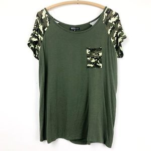 Camo women’s short sleeve shirt